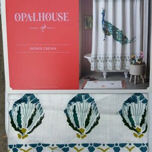 Opalhouse Coral and Cream Shower Curtain